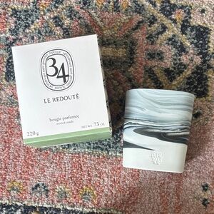 Diptyque Le Redoute Empty Candle Vessel Matte Porcelain Pot Terre Melee Unique